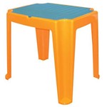 Assistência Técnica e Garantia do produto Mesa Plastica Infantil Versa Laranja com Tampa de Plastico Azul