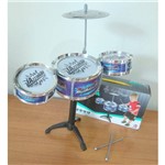 Assistência Técnica e Garantia do produto Mini Bateria Infantil Educativa Instrumento Música Jazz Drum - Azul