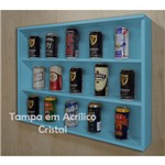 Assistência Técnica e Garantia do produto Mini Estante Vitrine para Coleções Miniaturas / Cervejas Laquaeda - Azul