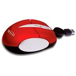 Assistência Técnica e Garantia do produto Mini Mouse Retrátil Soft C/ Acabamento Emborrachado - Vermelho - New Link