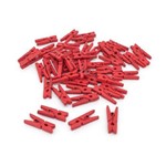 Assistência Técnica e Garantia do produto Mini Prendedor Madeira 2,5cm - 100 Unidades - Vermelho