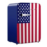 Assistência Técnica e Garantia do produto Mini Refrigerador Retro Home & Art 106 Litros Bandeira Usa
