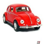 Assistência Técnica e Garantia do produto Miniatura Carro de Coleção Volkswagen Fusca Ano 1967 Escala 1/32 Kinsmart Cor Vermelho