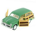 Assistência Técnica e Garantia do produto Miniatura de Coleção Ford Antigo Woody Wagon 1949 1/40 Ferro Cor Verde