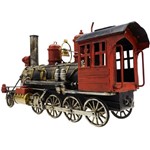 Assistência Técnica e Garantia do produto Minitura Trem de Metal Retrô Locomotiva Rústica Antigo Grande 40cm 1204E-2895