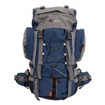 Assistência Técnica e Garantia do produto Mochila Cargueira Camping Viagem Ntk Laguna 60 Litros Azul e Cinza com Capa de Chuva Nautika