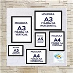 Assistência Técnica e Garantia do produto Moldura Quadro Decorativa LAQUEADA Kit 6 (2) A4(2) A3 (2) A5