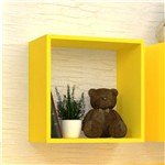 Assistência Técnica e Garantia do produto Nicho Cubo para Quarto Infantil Vitra Bramov Móveis Amarelo