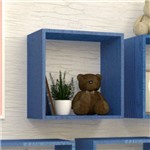 Assistência Técnica e Garantia do produto Nicho Cubo para Quarto Infantil Vitra Bramov Móveis Azul