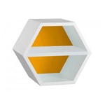 Assistência Técnica e Garantia do produto Nicho Hexagonal 1 Prateleira Favo Maxima Branco/Amarelo/Branco