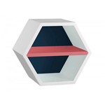 Assistência Técnica e Garantia do produto Nicho Hexagonal 1 Prateleira Favo Maxima Branco/Azul Noite/Rosa New