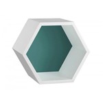 Assistência Técnica e Garantia do produto Nicho Hexagonal MDF Favo Maxima Branco/Azul Claro