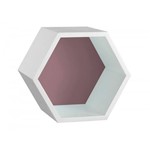 Assistência Técnica e Garantia do produto Nicho Hexagonal MDF Favo Maxima Branco/Lilás