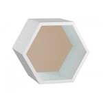 Assistência Técnica e Garantia do produto Nicho Hexagonal MDF Favo Maxima Branco/Marrom Claro