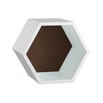 Assistência Técnica e Garantia do produto Nicho Hexagonal MDF Favo Maxima Branco/Marrom Escuro