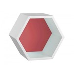 Assistência Técnica e Garantia do produto Nicho Hexagonal MDF Favo Maxima Branco/Rosa New