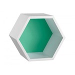Assistência Técnica e Garantia do produto Nicho Hexagonal MDF Favo Maxima Branco/Verde Anis