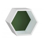 Assistência Técnica e Garantia do produto Nicho Hexagonal MDF Favo Maxima Branco/Verde Musgo