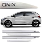 Assistência Técnica e Garantia do produto Novo Friso Lateral Slim Chevrolet Onix Prata Switchblade