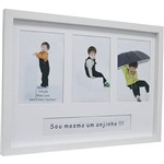 Assistência Técnica e Garantia do produto Painel de Fotos Baby Love (37x27x2cm) Branco com Vermelho para 3 Fotos - Kapos