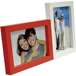 Assistência Técnica e Garantia do produto Painel de Fotos Love (29x17x1cm) Branco com Vermelho para 2 Fotos - Kapos