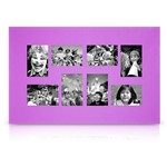 Assistência Técnica e Garantia do produto Painel de Fotos Upper 1 (45x70x4cm) Lilás com Branco para 8 Fotos - Artimage