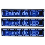 Assistência Técnica e Garantia do produto Painel de Led Letreiro Digital USB 100x20cm Azul Alto Brilho