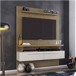 Assistência Técnica e Garantia do produto Painel Home para TV Até 60 Polegadas 2 Portas Caju Linea Brasil Avelã/Off White