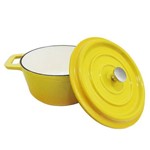 Assistência Técnica e Garantia do produto Panela de Ferro Fundido Esmaltada Amarela 18cm