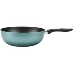 Assistência Técnica e Garantia do produto Panela Wok Antiaderente Brinox Chilli 24cm - Turquesa