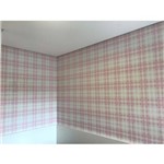 Assistência Técnica e Garantia do produto Papel de Parede Vinílico Importado Xadrez Rosa Decoração Quarto Menina