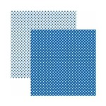Assistência Técnica e Garantia do produto Papel Scrapbook Básico - KFSB451 - Poá Pequeno Azul Royal - Toke e Crie