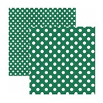 Assistência Técnica e Garantia do produto Papel Scrapbook Básico - KFSB470 - Poá Grande Verde - Toke e Crie