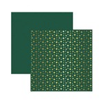 Assistência Técnica e Garantia do produto Papel Scrapbook Metalizada - SDF745 - Estrelas Natalinas Douradas FD Verde - Toke e Crie