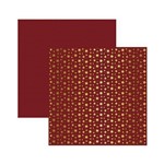 Assistência Técnica e Garantia do produto Papel Scrapbook SDF742 - Estrelas Natalinas Ouro FD Vermelho