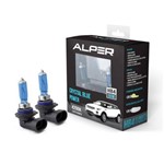 Assistência Técnica e Garantia do produto Par Kit Lâmpada Crystal Blue Power Super Branca Alper HB4 4200k 51W Farol Alto
