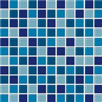 Assistência Técnica e Garantia do produto Pastilha de Vidro (30X30Cm) Miscelânia Mix-1 Azul - Colortil