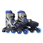 Assistência Técnica e Garantia do produto Patins Roller 4 Rodas e Freio Azul Tamanho 35 ao 38