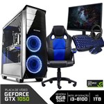 Assistência Técnica e Garantia do produto PC Gamer Completo Neologic NLI80951 Intel I3-8100 8GB (GeForce GTX 1050 2GB)1TB + Cadeira Gamer Blue