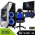 Assistência Técnica e Garantia do produto PC Gamer Completo Neologic NLI80954 Intel I5-7400 8GB (GeForce GTX 1050 2GB)1TB + Cadeira Gamer Blue