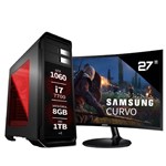 Assistência Técnica e Garantia do produto Pc Gamer Intel Core I7 7700 Geforce Gtx 1060 6GB Monitor Curvo Samsung 27 C27F390F 8GB 1TB EasyPC