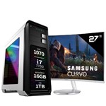 Assistência Técnica e Garantia do produto Pc Gamer Intel Core I7 7700 Geforce Gtx 1070 8GB Monitor Curve Samsung 27 C27F591 16GB 1TB EasyPC