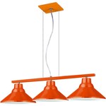 Assistência Técnica e Garantia do produto Pendente 6033 Redondo Triplo 8 2x 26x17cm 3 Lâmpadas Laranja - Pantoja & Carmona