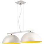 Assistência Técnica e Garantia do produto Pendente Duplo 6001 Redondo 32x19x79cm 2 Lâmpadas S Branco e Amarelo - Pantoja&Carmona