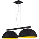 Assistência Técnica e Garantia do produto Pendente Duplo 6001 Redondo 32x19x79cm 2 Lâmpadas S Preto e Amarelo - Pantoja&Carmona