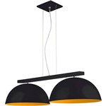 Assistência Técnica e Garantia do produto Pendente Duplo 6001 Redondo 32x19x79cm 2 Lâmpadas S Preto e Dourado - Pantoja&Carmona