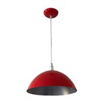 Assistência Técnica e Garantia do produto Pendente Meia Lua Meia Bola Esfera Alumínio 27cm - Vermelho - Plugador