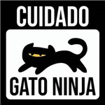Assistência Técnica e Garantia do produto Placa Decorativa CUIDADO: Gato Ninja