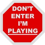 Assistência Técnica e Garantia do produto Placa Decorativa: Don't Enter I'M Playing