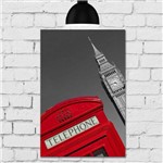 Assistência Técnica e Garantia do produto Placa Decorativa MDF 30x40 Cm Foto Londres Big Ben Telephone